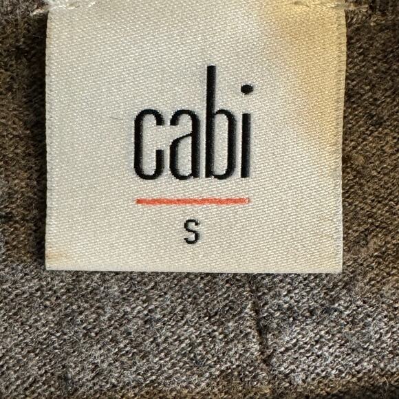 CAbi sweater brown/gray heathered Mushroom oversized long sleeve scoop neck Sz S - Picture 5 of 7